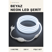 Onerous 5 M 220v Beyaz Neon Led Şerit, Fişli