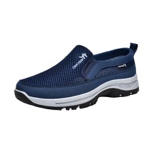 Ikkb Yeni Yaz Örgü Nefes Alabilen Açık Hafif Erkek Spor Ayakkabı Koyu Mavi