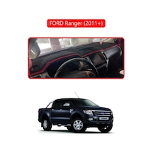 Ford Ranger 2011+ Torpido Koruma Halısı Kırmızı Kenar