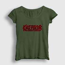 Presmono Kadın Logo V2 Kreator T-shirt Haki