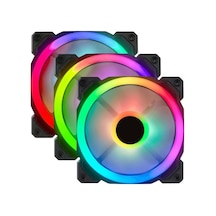 Gameforce 7R Pro Seri 3'Lüset Rainbow Işıklı Sessiz 120Mm 12 .