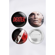 Dexter Çanta Süsü İğneli Buton Rozet Seti 3 Adet Üçlü
