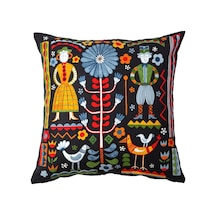 Trattkaktus Çok Renkli 50x50 Cm Kırlent Kılıfı - 90617932 Ikea Alacalı