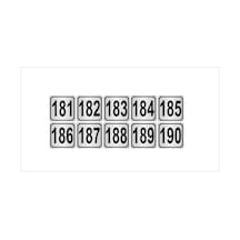 Metal Kapı,Masa,Dolap Numarası 5Cmx5Cm 10 Adet (181…190) (428976807)