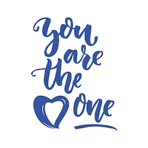 You Are The Pne Sticker 17x17 Cm Mavi