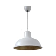 Retro Metal Beyaz Içi Gold Dekoratif Tekli Sarkıt Avize Çap:30 Cm (537176525)