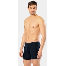 Cacharel Erkek Likralı Uzun Boxer Bel Bantlı 1336/Lacivert 001