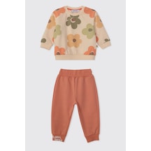Panço Kız Bebek Somon 2'li Alt Üst Takım 2621gn17007 Pembe
