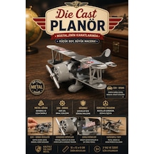 Die-cast Metal Çek Bırak Oyuncak Savaş Uçağı 15 Cm Kamuflaj Desenli