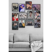 Bts 12 Parça Ahşap Mdf Tablo Zlltb273 Çok Renkli - 670300706 Çok Renkli