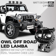 60W Özel Tasarım Owl Off Road Amber-Beyaz Çift Renk Off Road Led