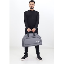 Probag Gri Spor Ve Seyahat Çantası Ayakkabı Bölmeli, Su Geçirmez, Omuz Askılı Antrenman Çantası Gri