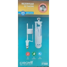 Creavit Klozet İç Takım Çift Kademeli Basmalı Sistem it1060 3/6 L Beyaz