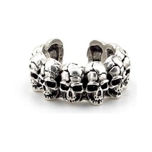 Solfera Kurukafalar İskelet Skull Gotik Tasarım Pirinç Erkek Yüzük RG022