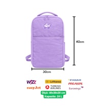 Jet Turtle Seyahat Sırt Çantası 40cm 40x25x15 Cm Pegasus, Wizz Air, Ryanair, El Valizi Koltuk Altı Valizi Lila