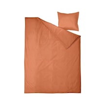 Ikea Angslılja Tek Kişilik Nevresim Takımı 150 X 200 Cm Kahverengi Kırmızı Kiremit