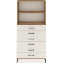 Arges Dolap 2 Raflı 6 Çekmeceli 88x30x182 Çam-aytaşı Atlas Çam