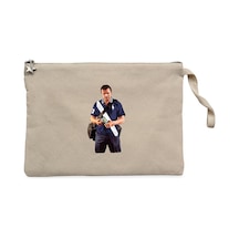GTA Blue Thief Man Krem Clutch Astarlı Cüzdan / El Çantası Krem