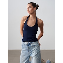 Dilvin 21052 Halter Yaka Top-k.lacivert