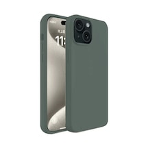 Apple iPhone Uyumlu   15 Kılıf First Silikon - Koyu Yeşil