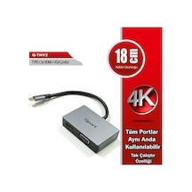 Qport Q-thv2 Type-c To Hdmı/vga Çevirici-191587