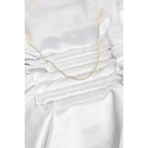Cm 14k Gold Renk Top Zincirli Model 60 Cm Kadın Kolye Altın - Beyaz