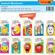 Boyama Kitabı Renklerle Öğreniyorum 10 Kitap Okul Öncesi Örnekli