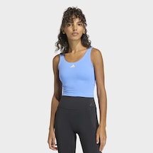 Adidas 3 Stripes Studio All Me Light Support Kadın Mavi Antrenman Atleti Kv4683
