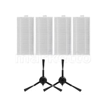 360 S10 Uyumlu Robot Süpürge Hepa Filtre Yan Fırça 6'lı Takımı