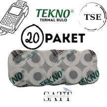 Tekno Rulo Yazarkasa Pos Rulosu 56x14 Mm 20 Paket 200'li Rulo