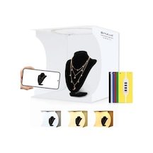 Puluz Pu5030 Ring Ledli 31x32cm 6 Fonlu Çantalı Fotograf Ürün Çekim Çadırı Kutusu Light Box