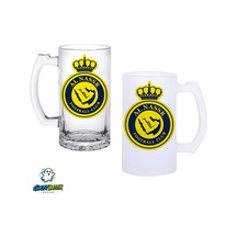 Al Nassr F.c. Kulplu Bira Bardağı Buzlu Veya Şeffaf Seçenekli 0267