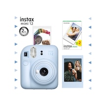 Fujifilm Instax Mini 12 Fotoğraf Makinesi + Çerçeve + 20'li Mini Film Seti Mavi