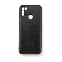 İnfinix Uyumlu Hot 11 Play Deri Görünüm Kartlıklı Kılıf