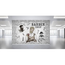 3 Boyutlu Berber Tasarım Duvar Kağıdı (440448056)