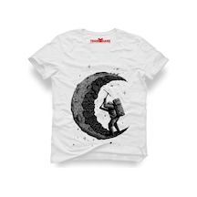 Tshirthane Astronot Moon Ay Tişört Erkek Tshirt