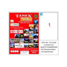 Tanex 210X297 Laser Etiket Tw-2000