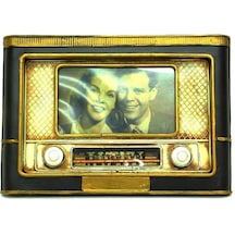 Dekoratif Metal Çerçeve Radyo Vintage Dekoratif Ev Ofis Hediyelik