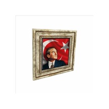 Mustafa Kemal Atatürk Baskılı Taş Tablo 25x25 753