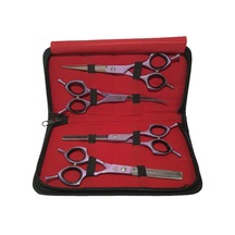 Sgroom - 279 - 4 Lü Çantalı Makas Set - Kmrsfres - 7" Mor