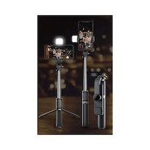 Işıklı Selfie Çubuğu Kablosuz Bluetooth Kumandalı Tripot Selfie Monopod Selfie Stick Selfi Tripod