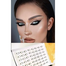Damla Kristal Işıltılı Yüz Ve Vücut Makyaj Taşı 110 Adet Çok Renkli