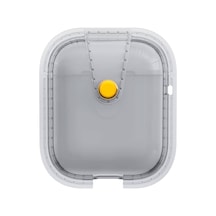 Apple Uyumlu  AirPods Zore Airbag 33 Darbelere Karşı Dayanıklı Magnetik Kılıf-gri Gri