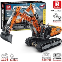 Reobrix Technic 22003 Excavator Kazıcı Kumanda&motorlu Yaratıcı Yapı Blok Seti Building Blocks - 1106 Parça