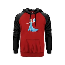Karlar Ülkesi Elsa Siluet Kırmızı Renk Reglan Kol Sweatshirt Kırmızı Karlar Ülkesi Elsa Siluet Kırmızı Renk Reglan Kol Sweatshirt Kırmızı