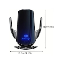 Xuweiwei Siyah Manyetik Araba Kablosuz Sarj Standi Cep Telefonu Tutucu Hizli Sarj Otomatik Sıkma Samsung İphone Uyumlu Xiaomi Icin Siyah