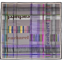 Cacharel İpek Eşarp Twill - 8848313-922 Gri Mor Gri - Mor