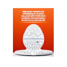Mey İthalat Dinozor Yumurtası Tasarımlı Projektörlü Gece Lambası Beyaz 62853273