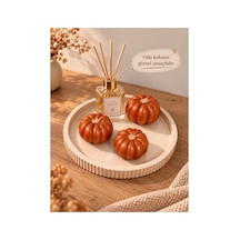 Balkabağı Dekoratif Obje El Yapımı Sonbahar Dekoru Bej