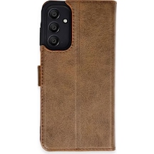 Newface Samsung Galaxy M15 Kılıf Trend S Plus Kapaklı Kılıf - Taba